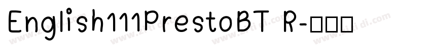English111PrestoBT R字体转换